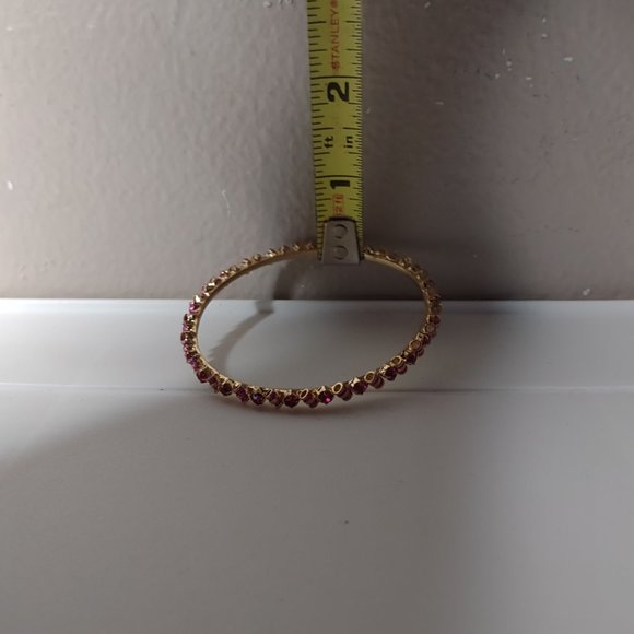 Very Pretty Pink And Gold Tone Bangle - Picture 9 of 12